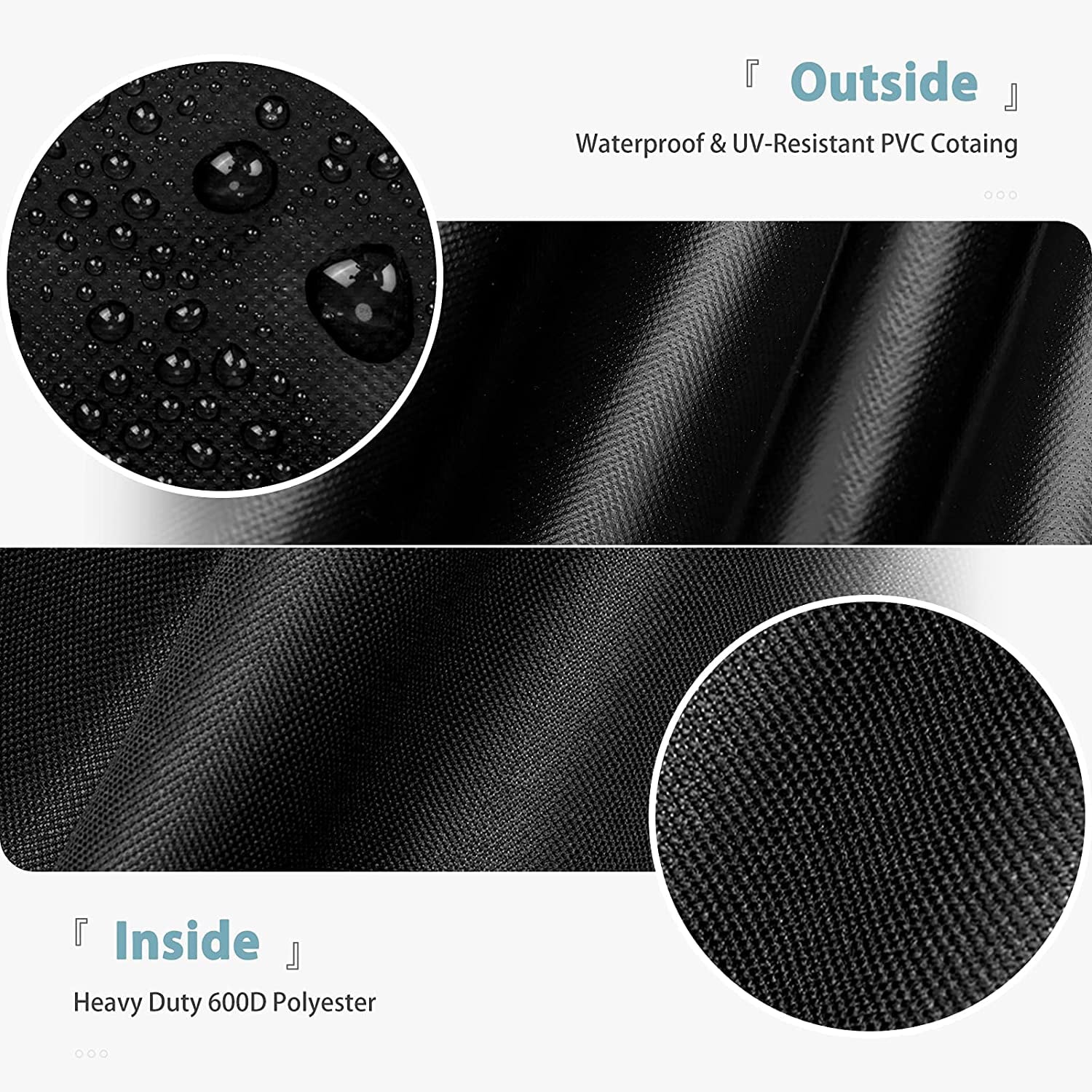 Waterproof Grill Protection for Char-Griller 11" Grill, Heavy Duty 600D Polyester with Anti-UV Coating, 75.5" x 22" x 38.5"