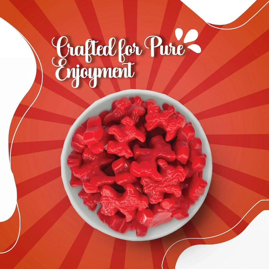 Licorice Candy - 1 Pound Red Licorice Scottie Dogs - Strawberry Red Licorice - Australian Candy - Liquorice Candy - Bulk Licorice