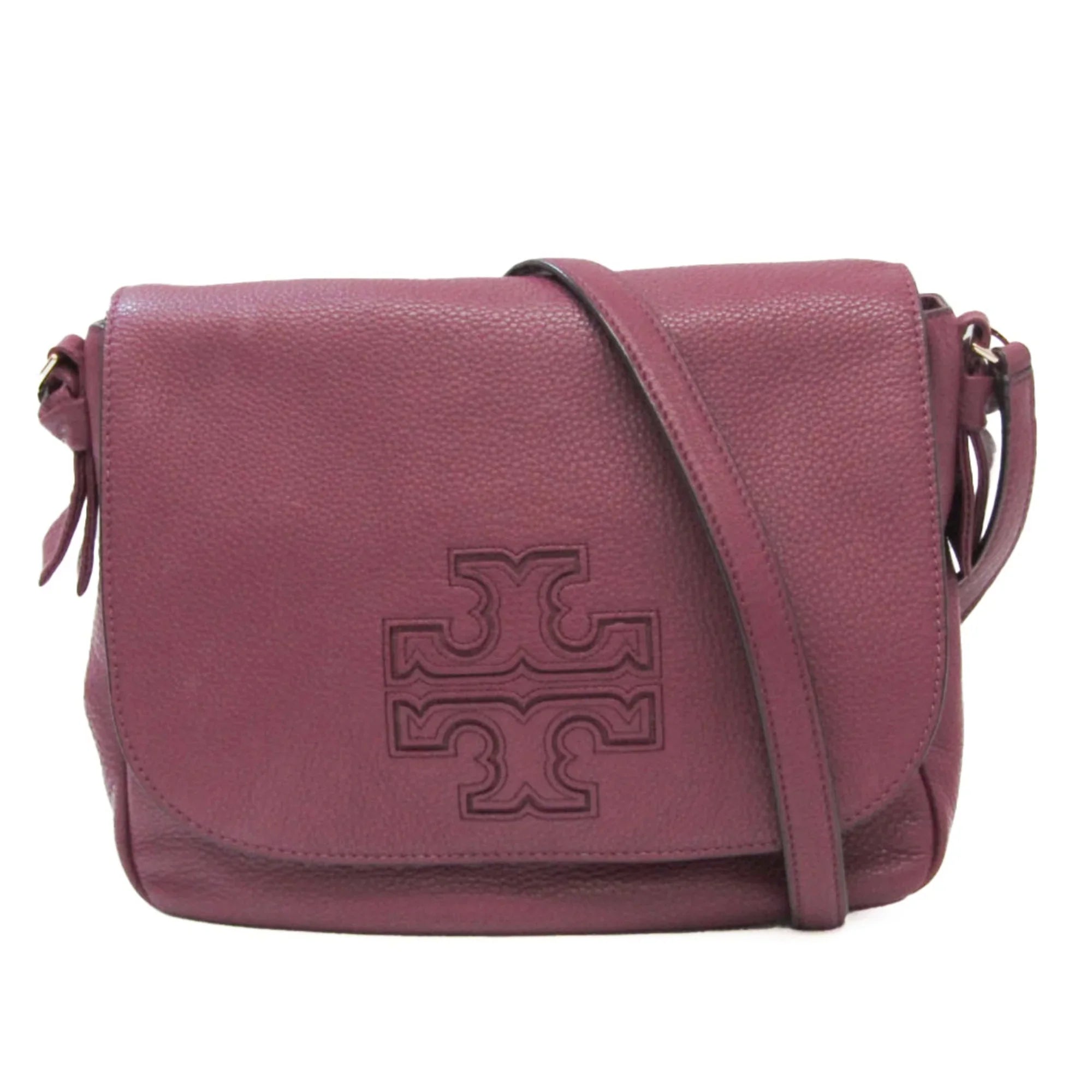 Pre-Owned Tory Burch Women's Leather Shoulder Bag Bordeaux (Good)