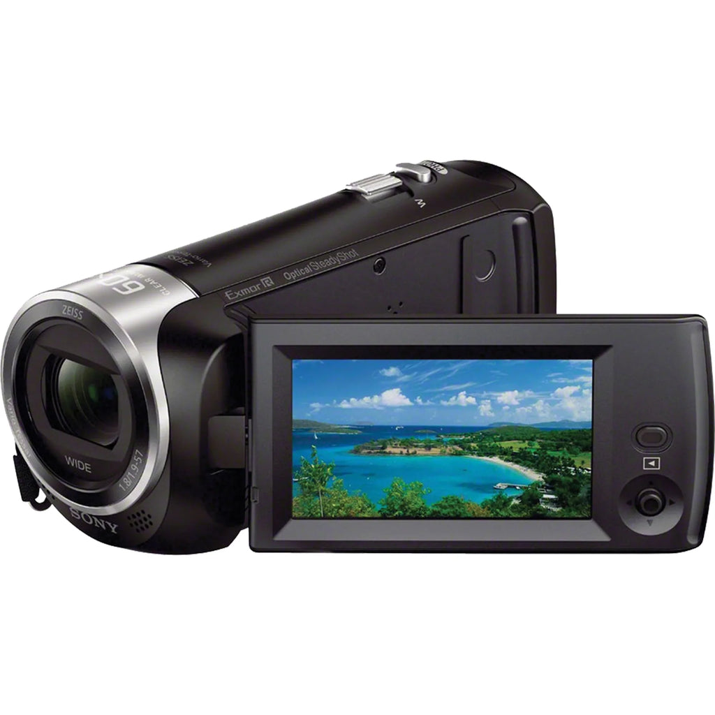 Sony HDR-CX405 HD Handycam Camcorder Video Recording with Tripod + Cleaning Pen + ZeeTech Accessory Bundle