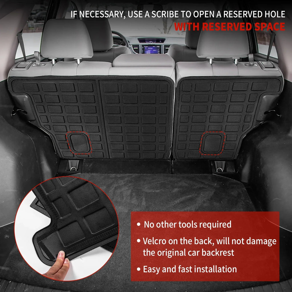 Fit 2012-2016 Honda CRV Back Seat Protector Cargo Liner Trunk Mat Backrest Mats 2015 CR-V Accessories