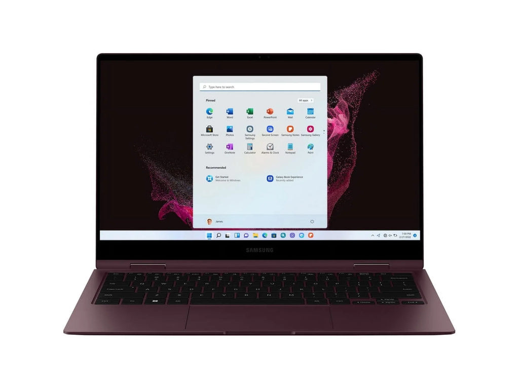 Restored Samsung Galaxy Book 2 Pro 360 15.6" 1TB (Burgundy) 2-in-1 AMOLED Touch Screen Laptop - i7 (Refurbished)