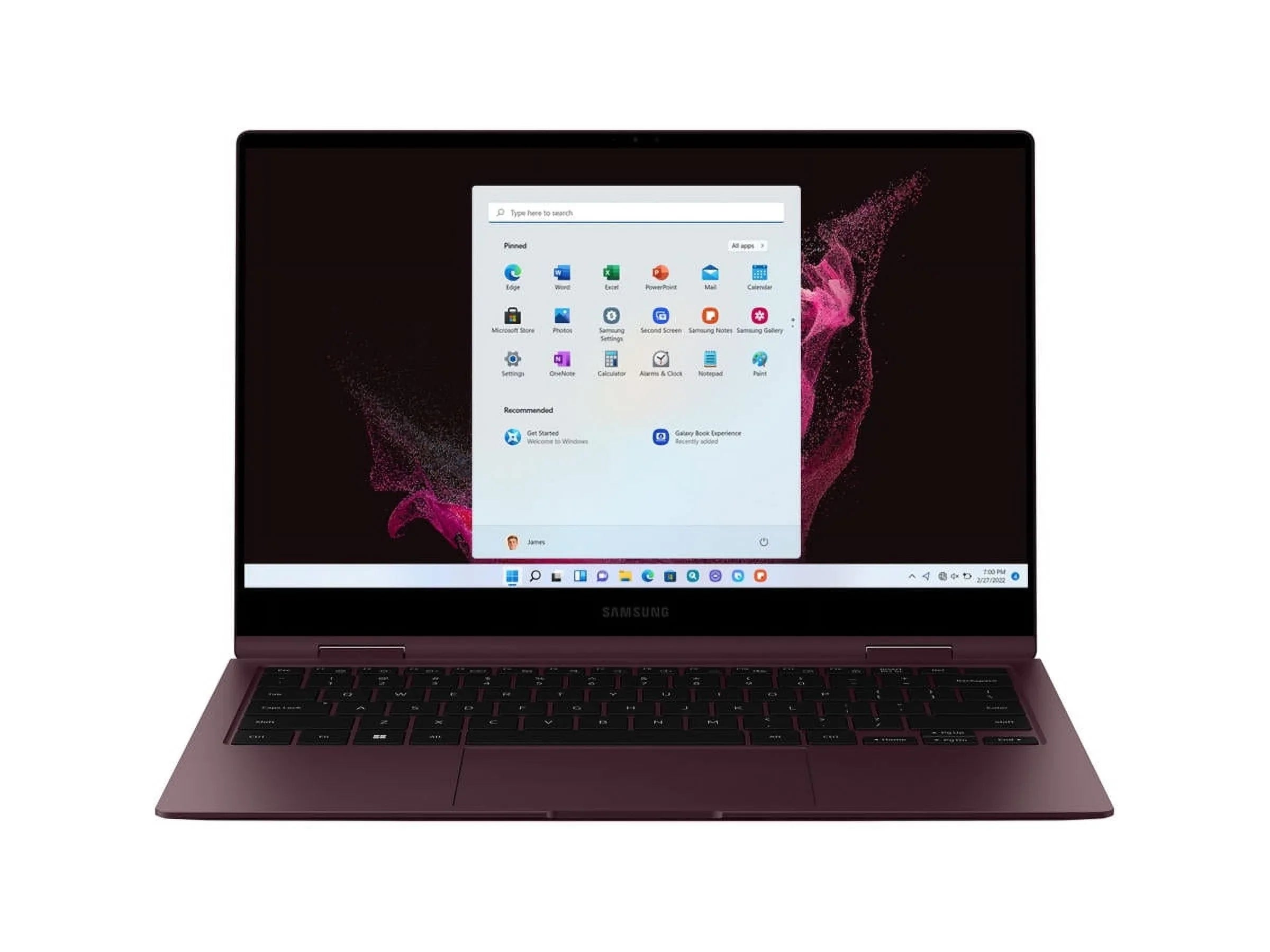 Restored Samsung Galaxy Book 2 Pro 360 15.6" 1TB (Burgundy) 2-in-1 AMOLED Touch Screen Laptop - i7 (Refurbished)
