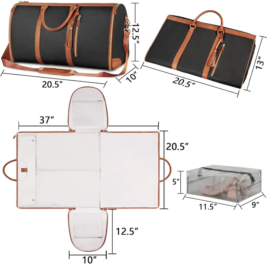 Travel Bags For Women, Travel Bag Garment Bag, Roll Up Garment Bag, Garment Bag That Turns Into ( 52 * 32 * 25cm/20.47 * 12.6 * 9.84in)