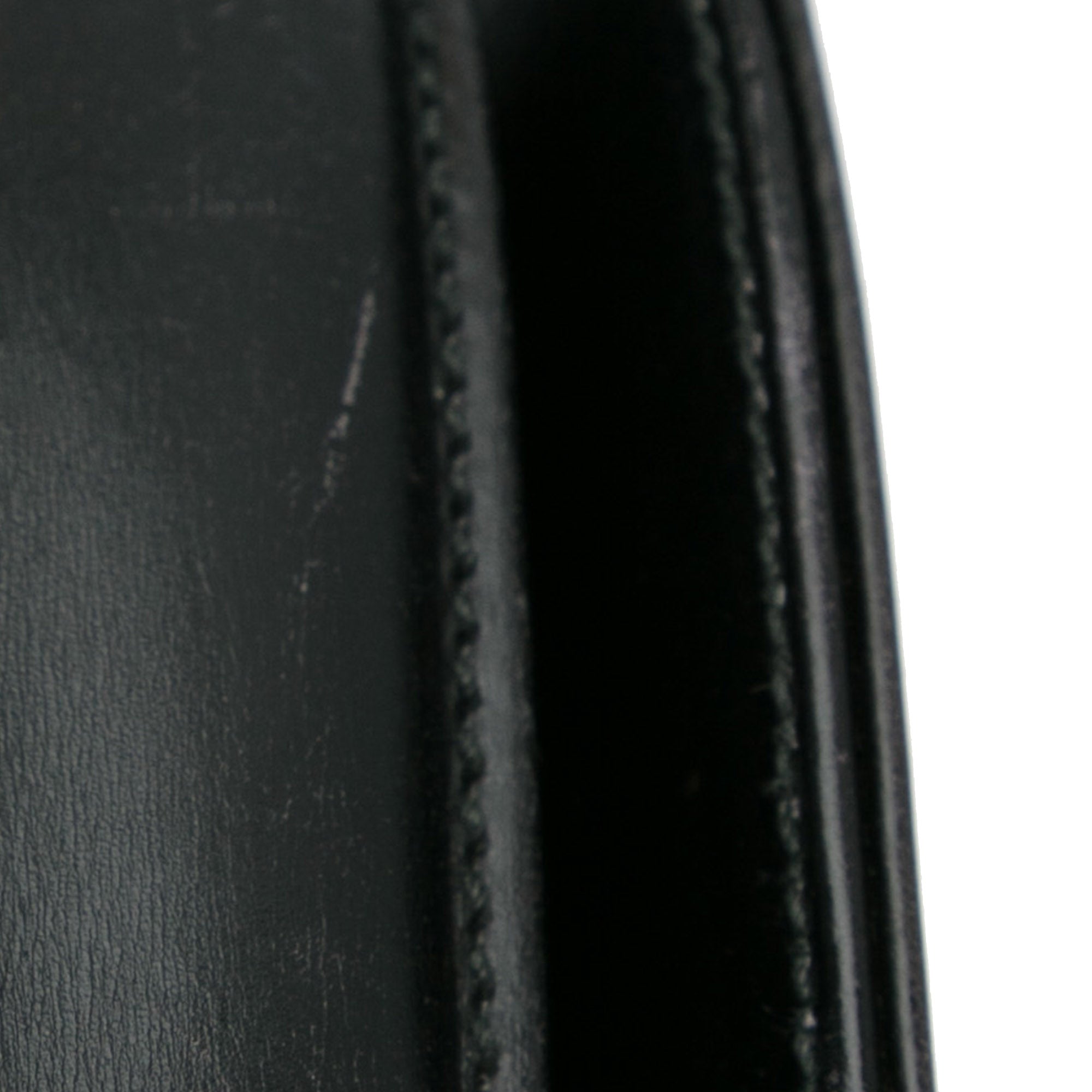 Pre-Owned Authenticated Gucci Bamboo Night Calf Leather Black Handbag Top HandleBag Unisex (Good)