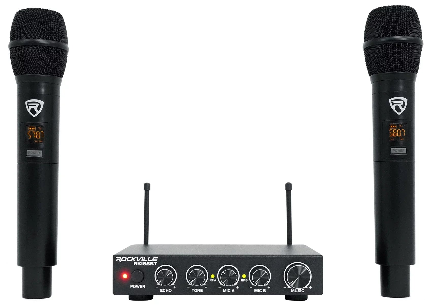 Rockville RKI65BT Karaoke Microphone System For Tablet/Smatphone/Laptop/TV+LED's