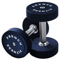 French Fitness Urethane Round Pro Style Dumbbell Set, 5-50 lbs (New)