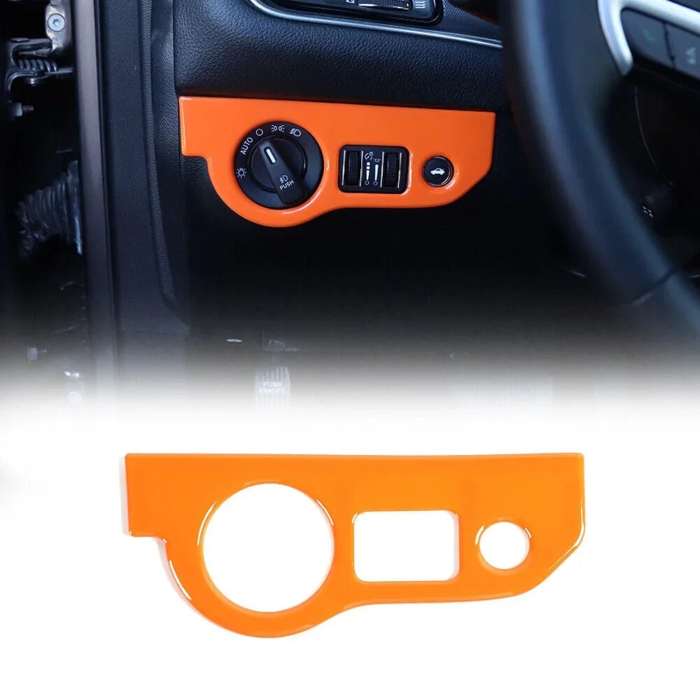 Teledu 17x Orange Set Center Console Dash Panel Shield Trim Kit