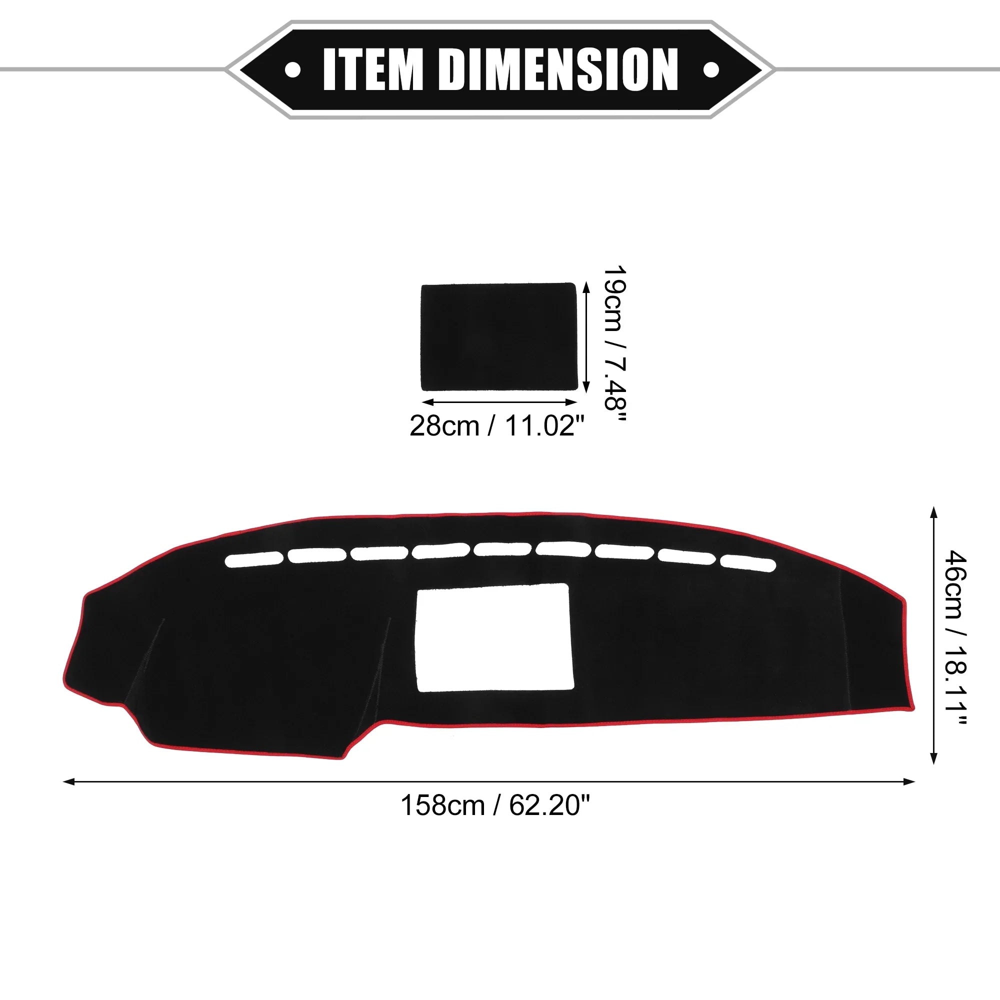 Unique Bargains Car Center Console Dashboard Wrap Mat Fitting for Ford F150 2008-2014 Protective Polyester Black