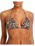 Peixoto Womens Fifi Leopard Print Slide Bikini Swim Top