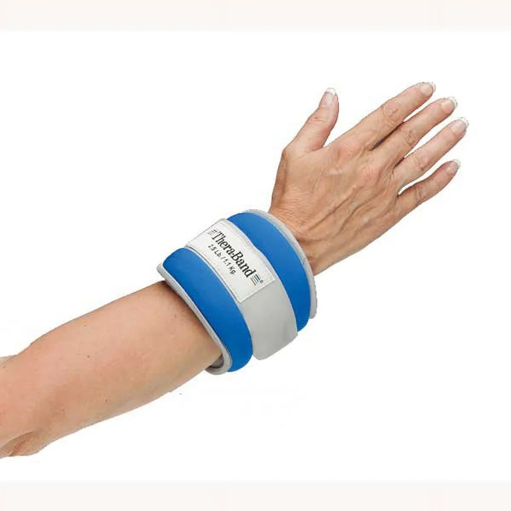 TheraBand Comfort Fit Ankle & Wrist Weight Set, Red, 1 pound each, set of 2