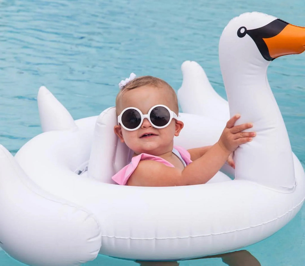 Kids Swan Float Toy - Inflatable Rideable Raft for Swimming Pool Fun, Celebrity Style