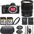 Nikon Z5 Mirrorless with 24-70mm f/4 S Lens + 64GB Storage + UV Filter + Extra Backup Battery + Case + Cleaning Kit - International Version