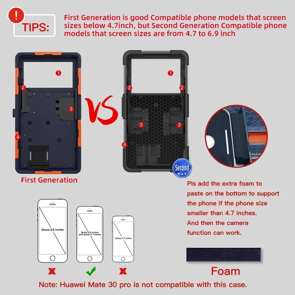Waterproof Underwater Snorkeling Phone Case for iPhone 14/13/12/11 Pro Max Mini Xr/X/Xs/Samsung Galaxy Note10/9/8/S10/9/8 Ultra Plus Professional [15m/50ft] Photo Video Diving Wrap