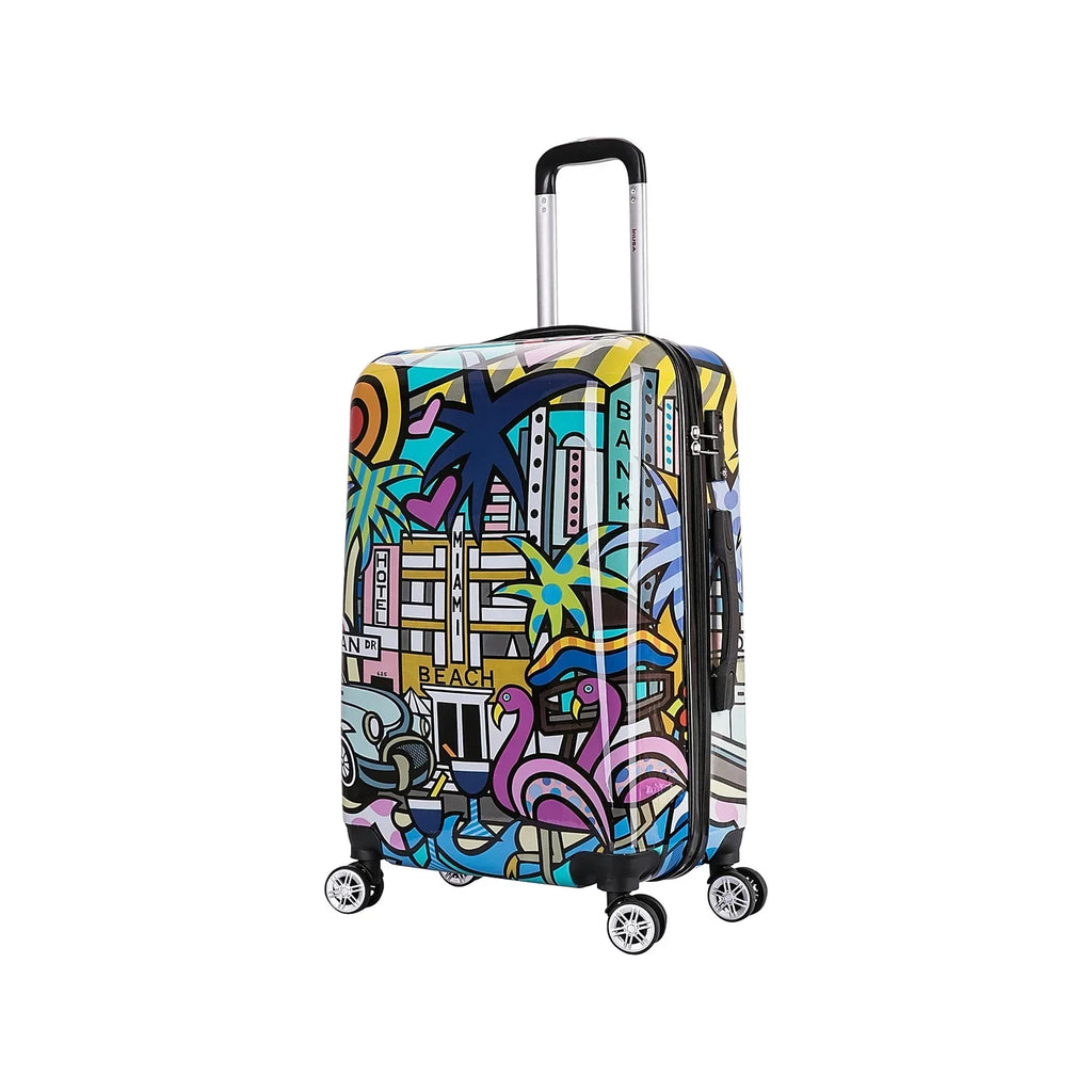 InUSA Prints PC/ABS Plastic 4-Wheel Spinner Luggage Miami (IUAPC00M-MIA)