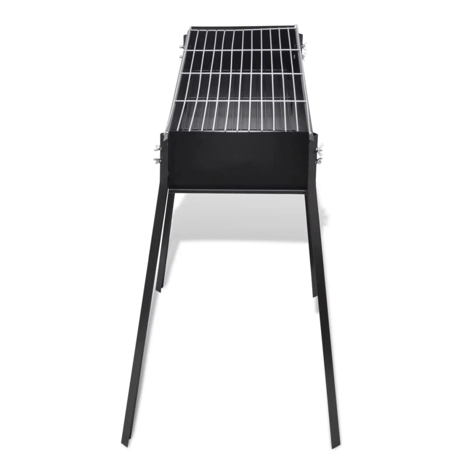 moobody Charcoal BBQ Stand Steel Barbecue Grill Black for Camping Cooking, Grilling, Smoking, Picnic, Hiking, Party, Garden, Patio 29.5 x 18.5 x 30 Inches (L x W x H)