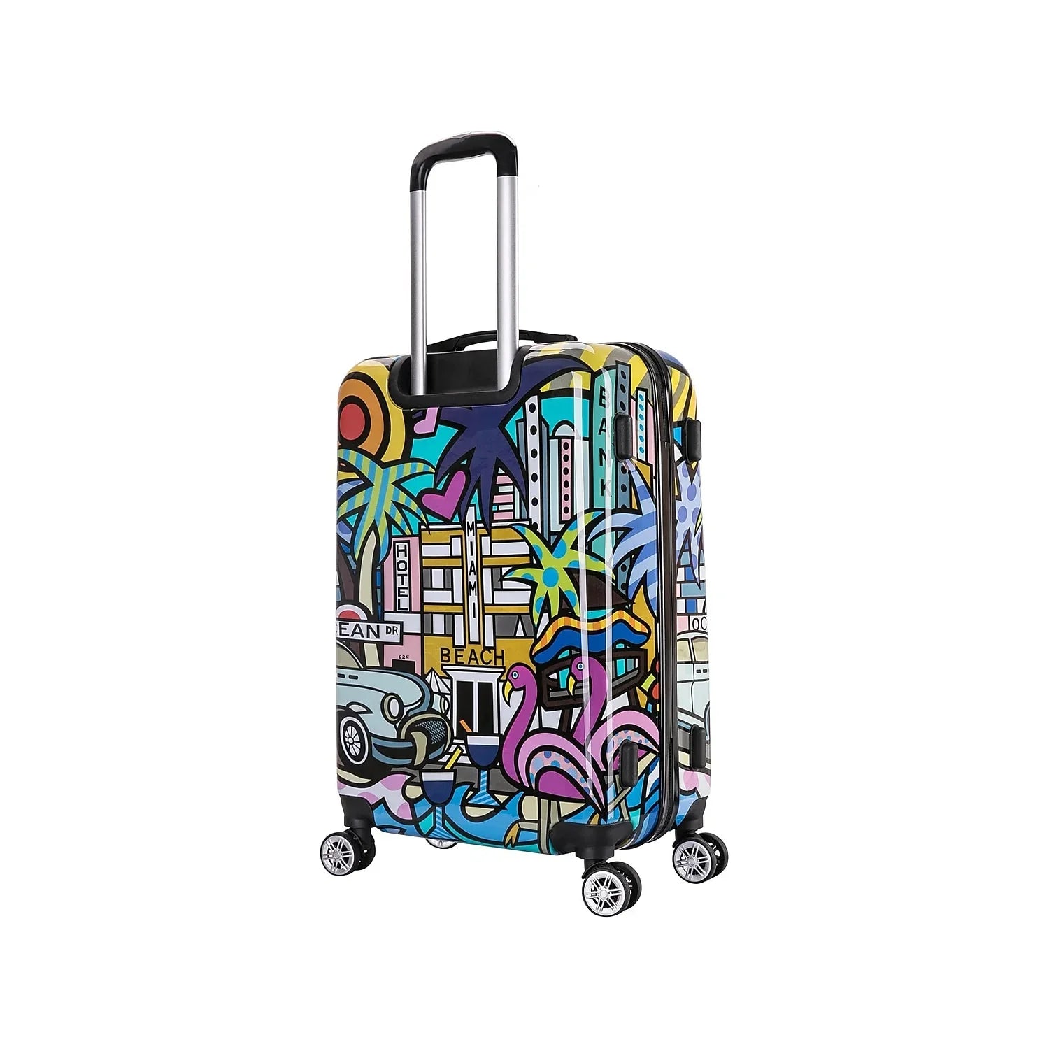 InUSA Prints PC/ABS Plastic 4-Wheel Spinner Luggage Miami (IUAPC00M-MIA)
