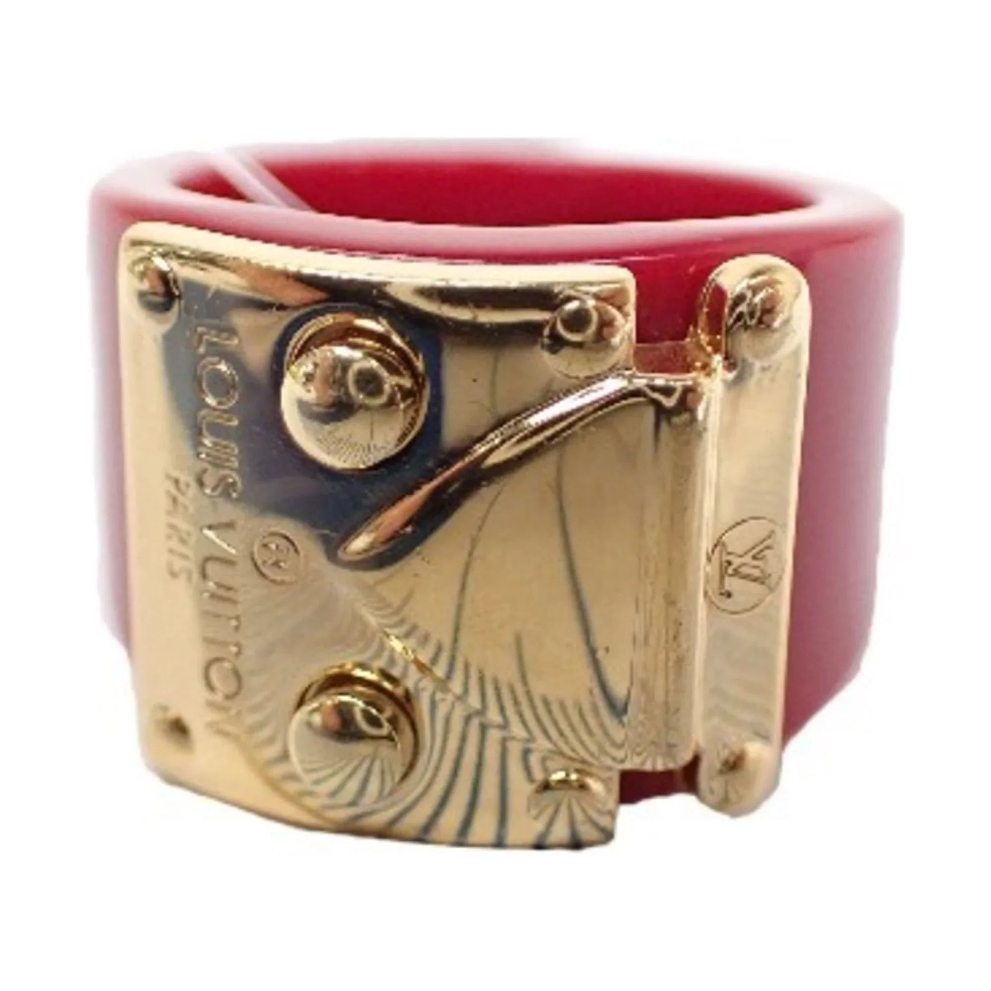 Pre-Owned LOUIS VUITTON Plastic x GP L size Louis Vuitton Red Ring LV (Good)