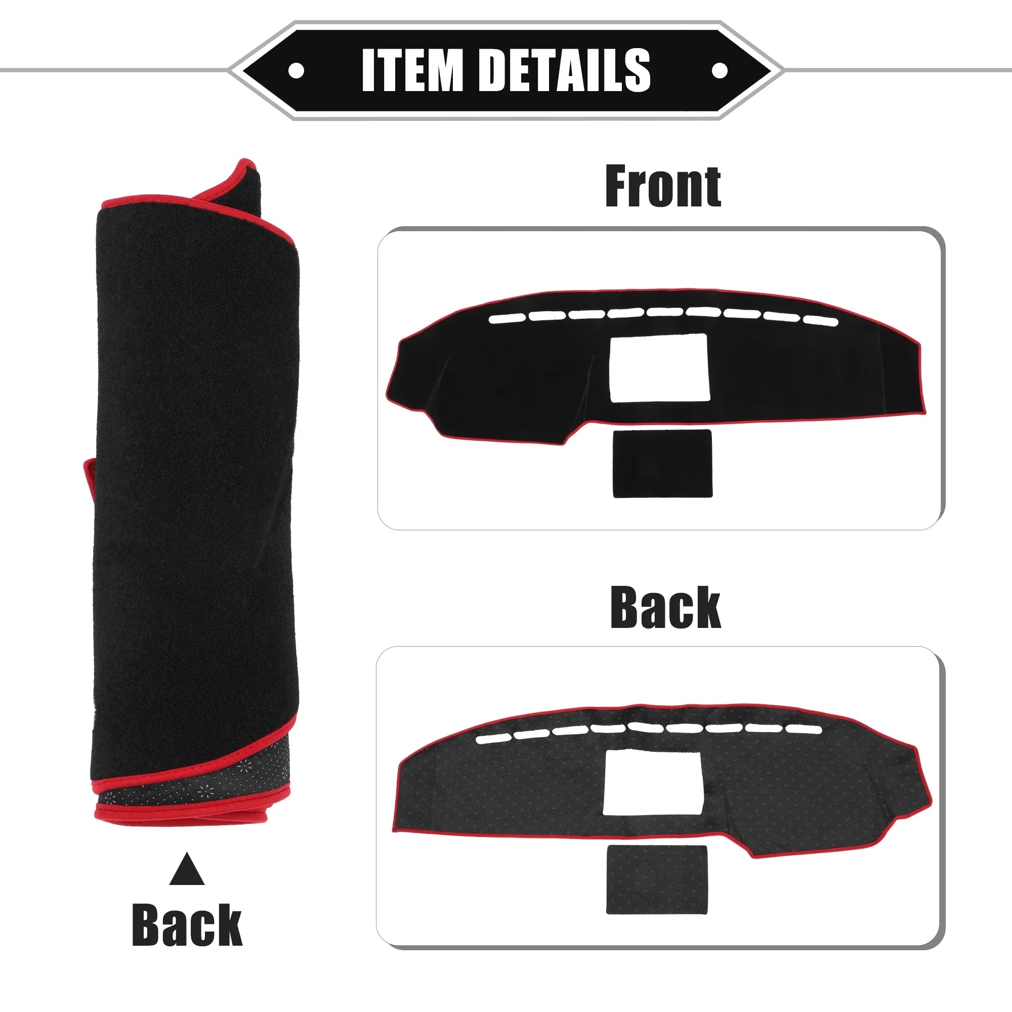 Unique Bargains Car Center Console Dashboard Wrap Mat Fitting for Ford F150 2008-2014 Protective Polyester Black