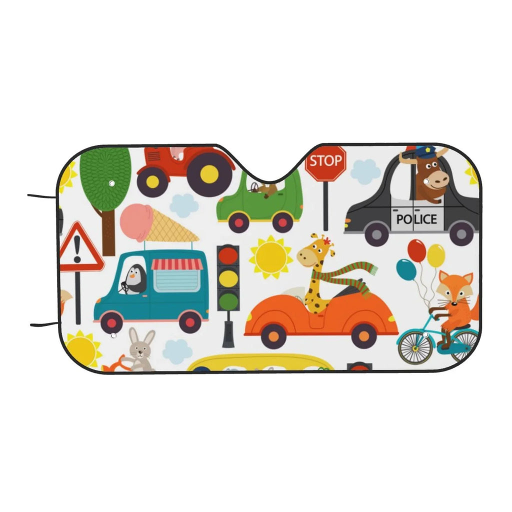 Balery Transports With Animals Windshield Sun Shade, Car Front Window Sunshade Protection ,Automotive Interior Portected Blocks Uv Rays For Car Pickup Truck Suv Accessories- Small