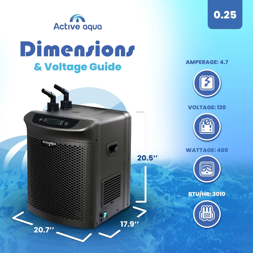 Active Aqua Hydroponic Water Chiller & Submersible Hydroponic Water Pump