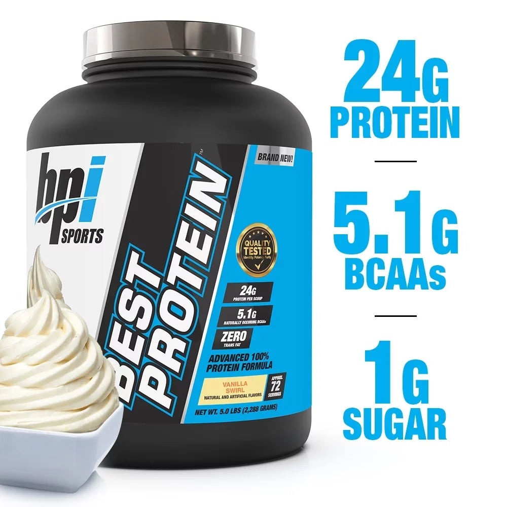 BPI Sports Best Protein Protein Vanilla Swirl, 72 Servings