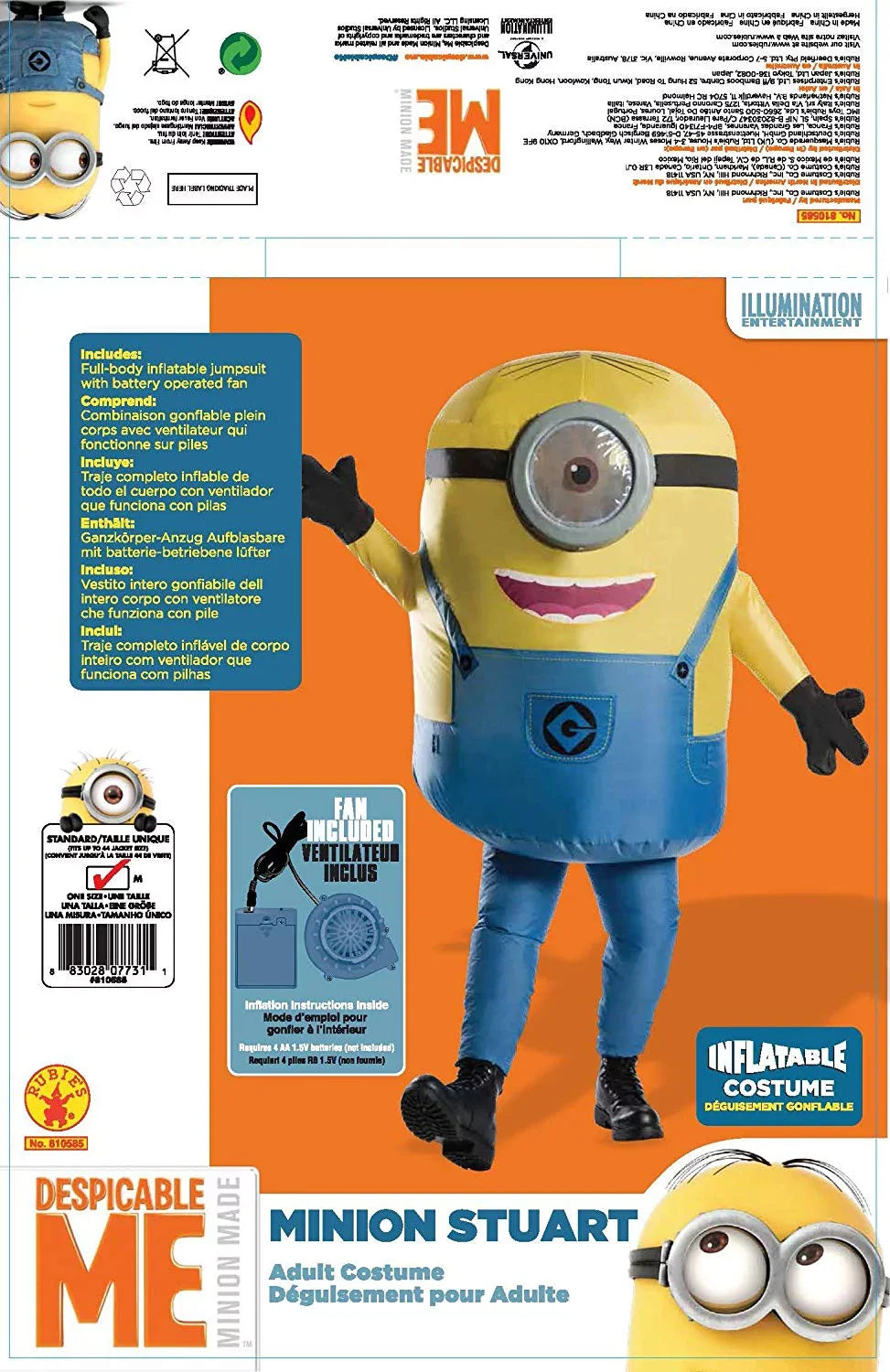 Men's Minion Stuart Inflatable Costume