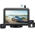 K7 Pro HD Wireless Backup Camera Kit with Dual Camera, 5″ TFT-LCD HD Monitor and Waterproof Rear View Camera for Car, SUV, Van, Mini RV, Pickup