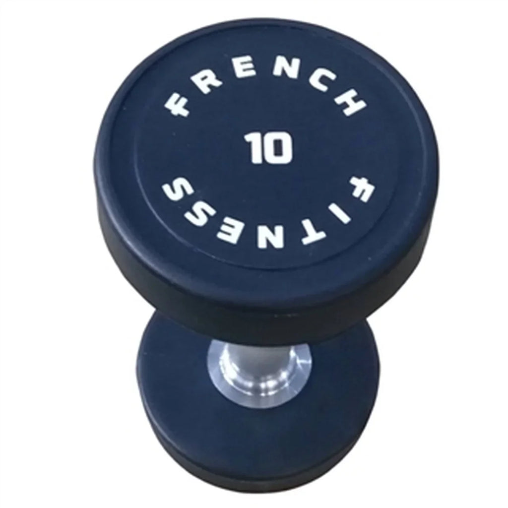 French Fitness Urethane Round Pro Style Dumbbell Set, 5-50 lbs (New)
