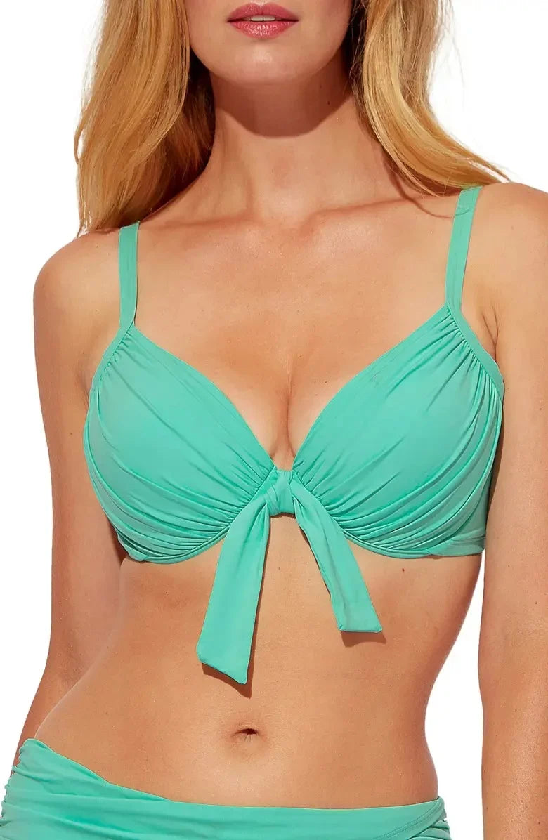 Bleu Rod Beattie BISCAY GREEN Urban Goddess Underwire Bikini Top, US 38D, UK 38D