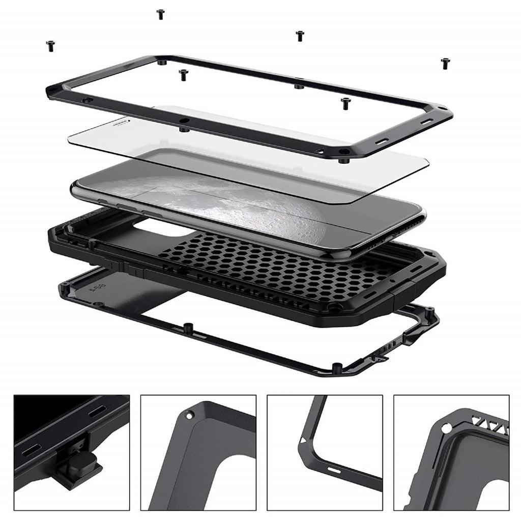 Gorilla Glass Aluminum Metal iPhone 5 Case (Silver) Heavy Duty Military Grade Shockproof and Scratch Strong Protection, Rugged Outdoor Travel