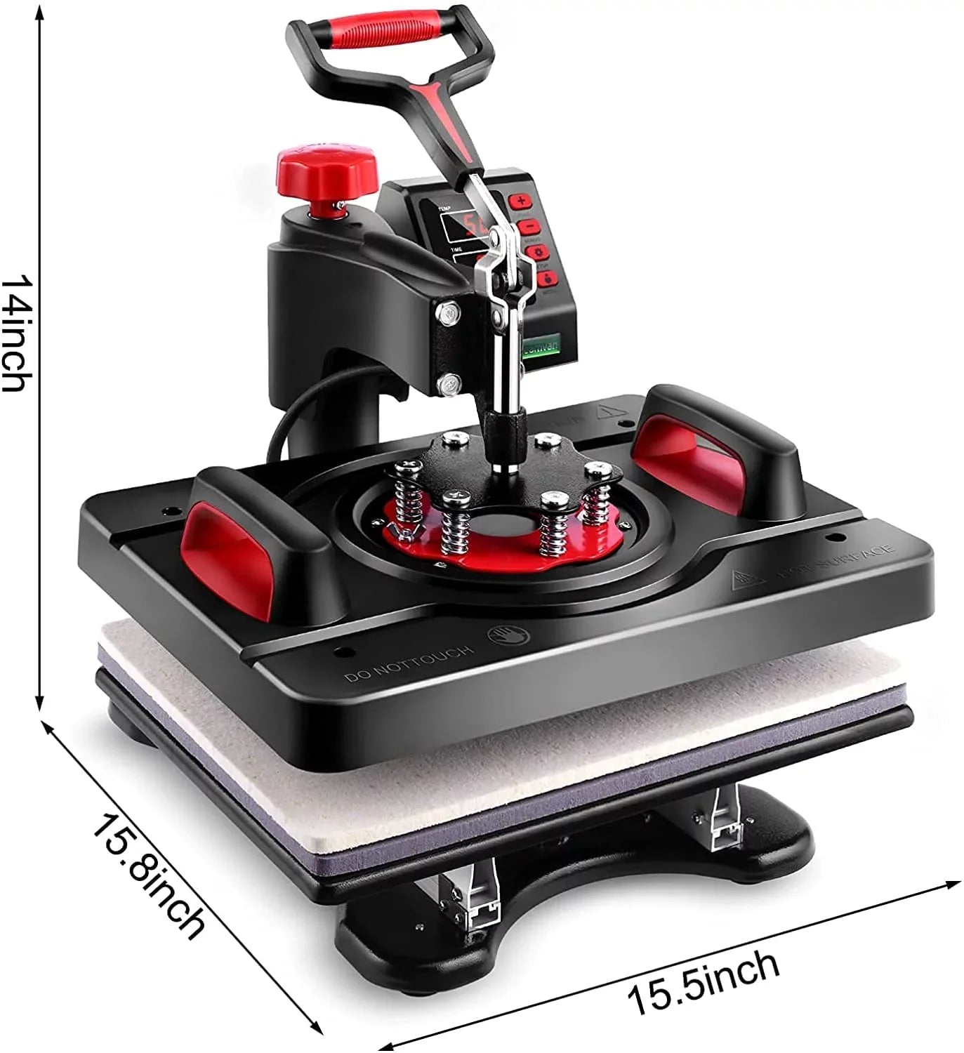 Qhomic Power Heat Press Machine 12 x 15 Inch Digital Heat Press Sublimation Printer Press Heat Transfer Machine for T-Shirt, 8 in 1, Gifts for Men Women