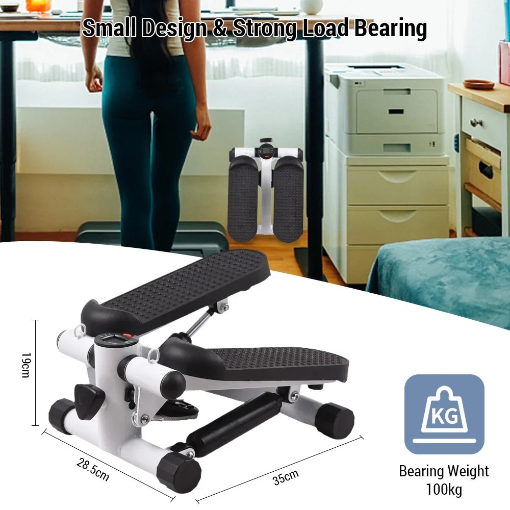 Anself Stepper with Resistance Bands LCD Display, 100kg Weight Capacity Perfect for Home Exercise