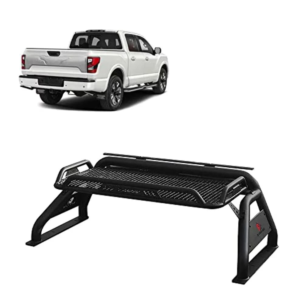 Black Horse Offroad RB-BA1B Tubular Powder Coated Steel Truck Bed Bar