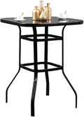 Lilac Strong & Solid Glass Bar Table For Deck Or Porch