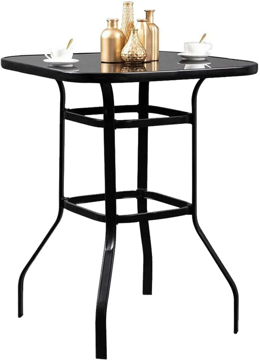 Lilac Strong & Solid Glass Bar Table For Deck Or Porch