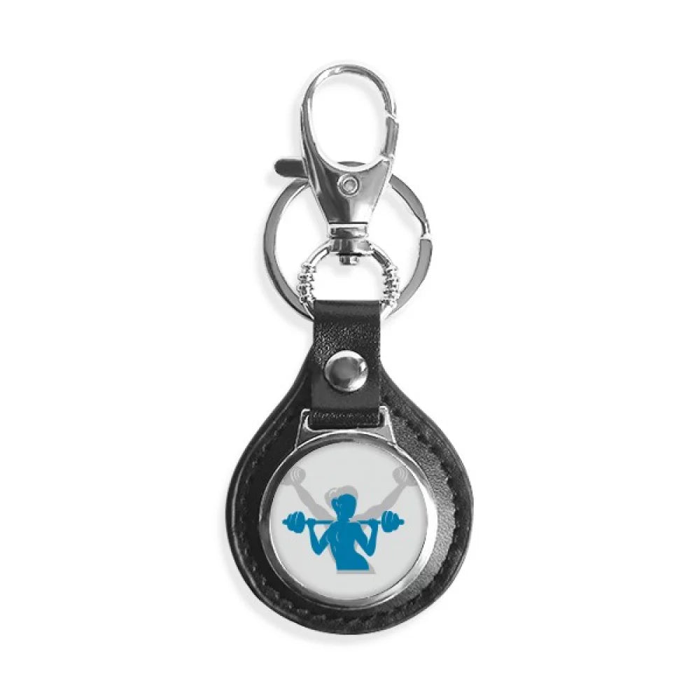 Process Weight Lift Dumbbell Fitness Key Link Chain Ring Keyholder Finder Hook Metal