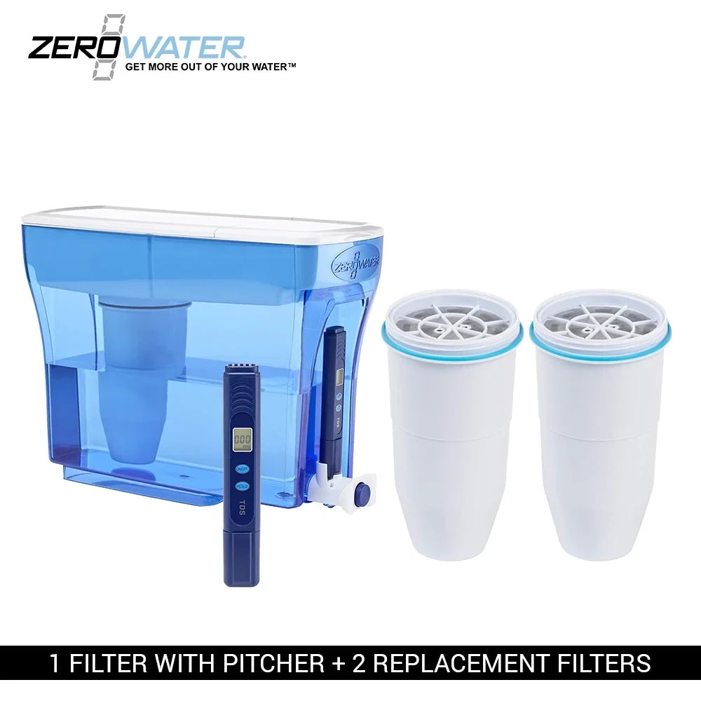 ZEROWater 23 Cup Dispenser Bundle-2 Pack Ion Exchange Water Dispenser