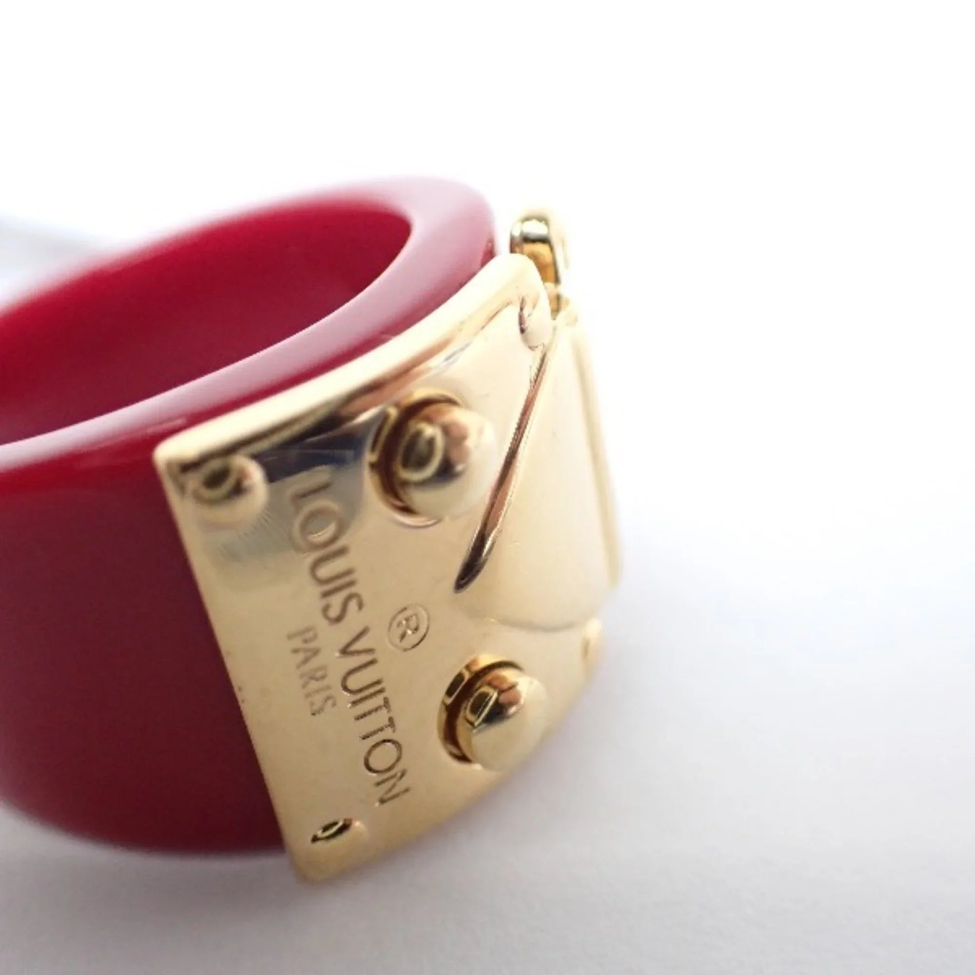 Pre-Owned LOUIS VUITTON Plastic x GP L size Louis Vuitton Red Ring LV (Good)