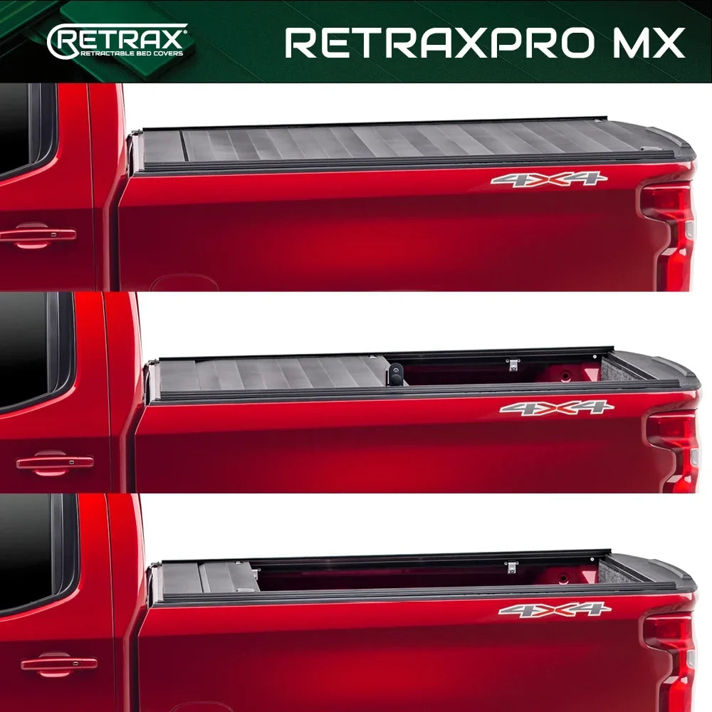 Retrax By Realtruck MX Retractable Truck Bed Tonneau Wrap | 80842 | Matching With Select 2007-2021 Toyota Tundra Regular & Double Cab with Deck Rail System 6' 7" Bed (78.7")