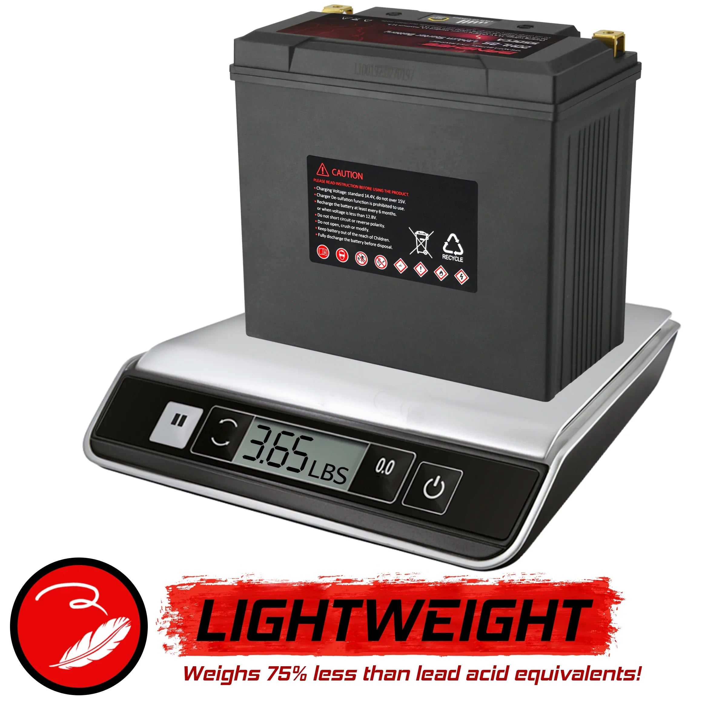 Banshee 20L-BS LiFePO4 Motorsports Battery Fitting with Yamaha VX1100D WaveRunner V1 Sport 2015 to 2015