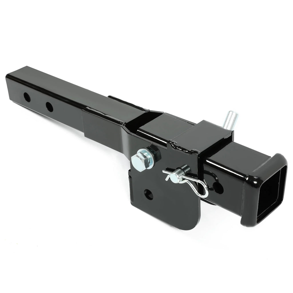 Kojem Folding 2” Trailer Hitch Mount Receiver Up to 500 Pounds Tongue Weight Wheelchair Cargo Carrier Steel Black