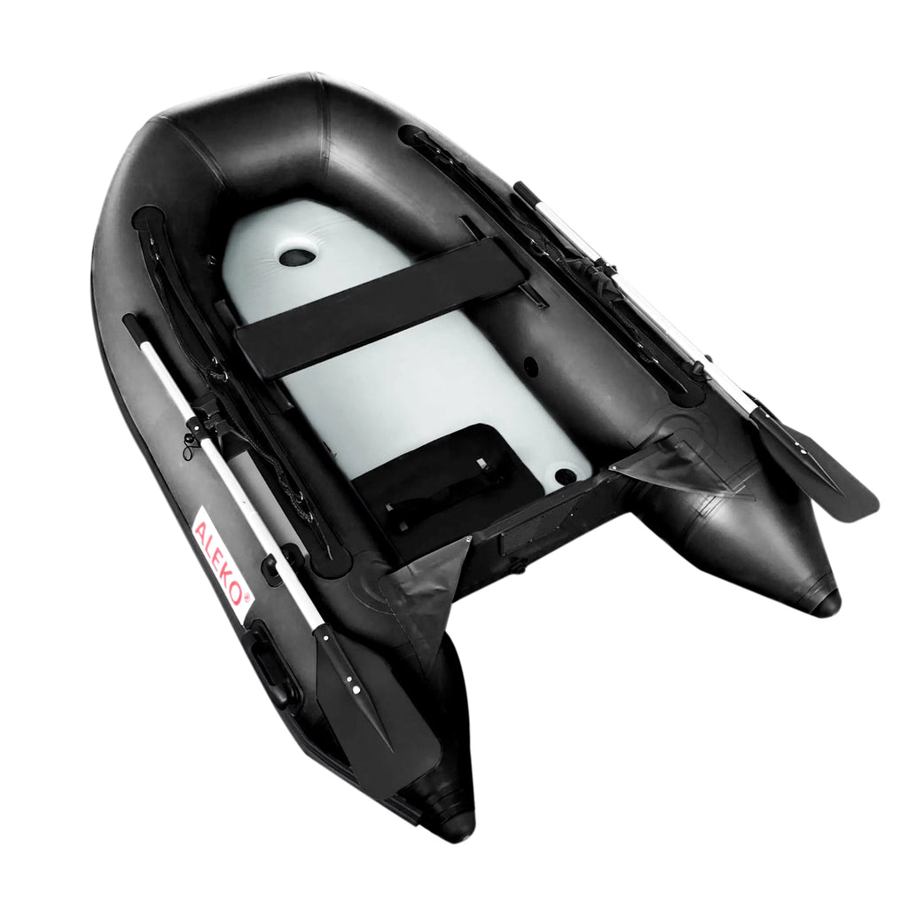 ALEKO Inflatable Air Floor Fishing Vessel - 8.4 Foot - Black