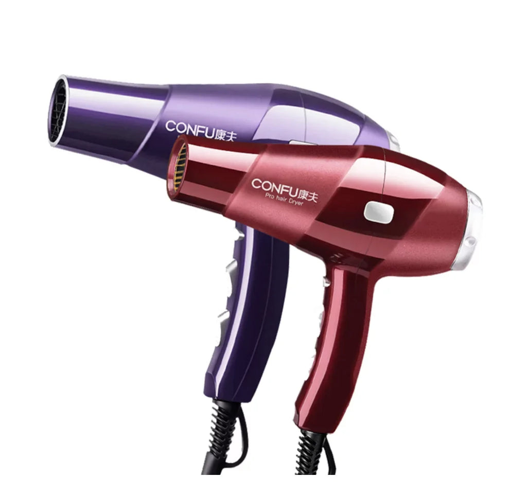 CONFU hot and cold air Hair Dryer, 2300W High Power Dryer, Hair Dryers for Women, Cool Shot Button, 3 Heat and 2 Speed Settings, Ionic Function for Shinier Results, Concentrator Nozzle(Red)