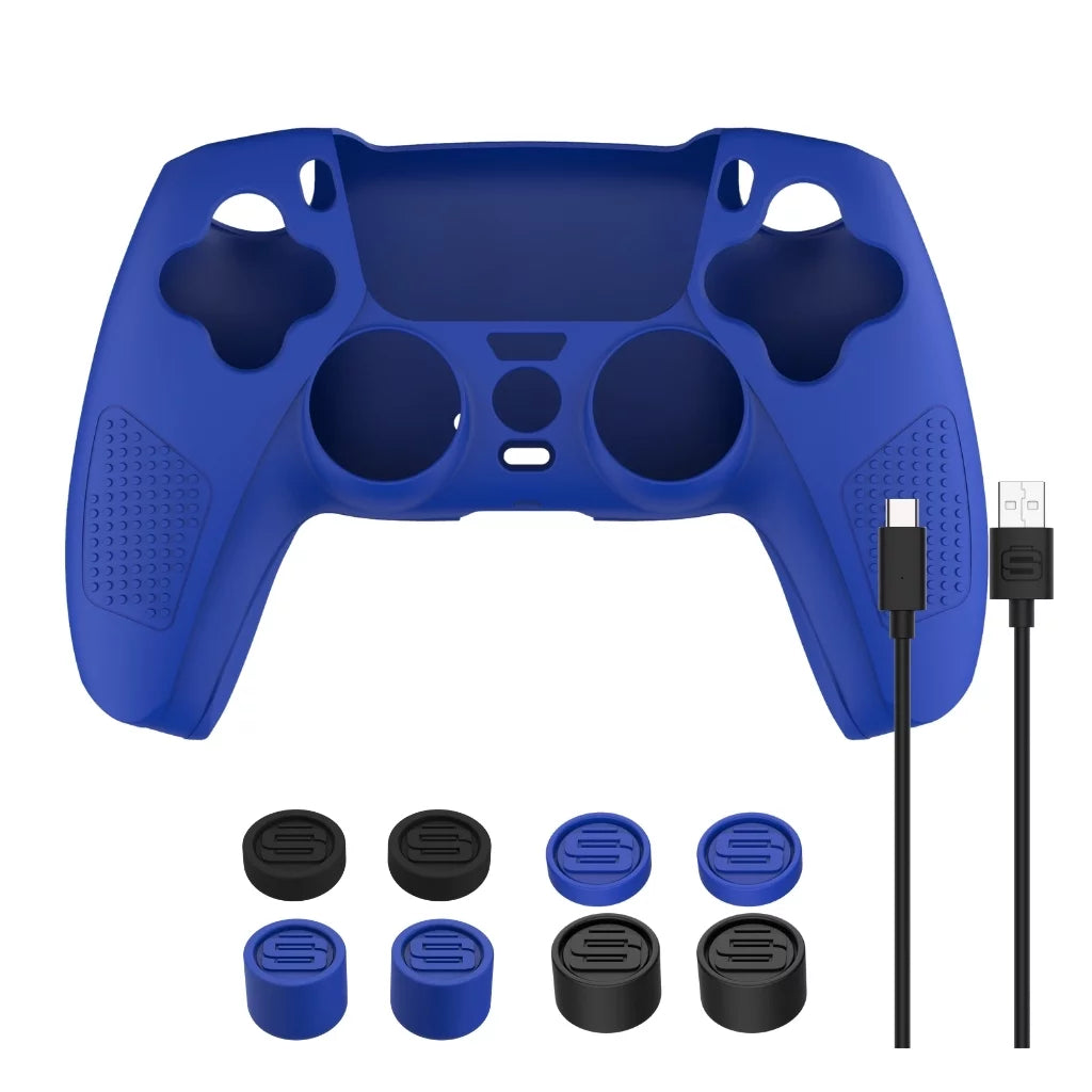 Sony Playstation 5 Digital Horizon Forbidden West Bundle with Extra Purple Controller with 2 Pack Surge Pro Gamer Starter Pack Accessory Kit