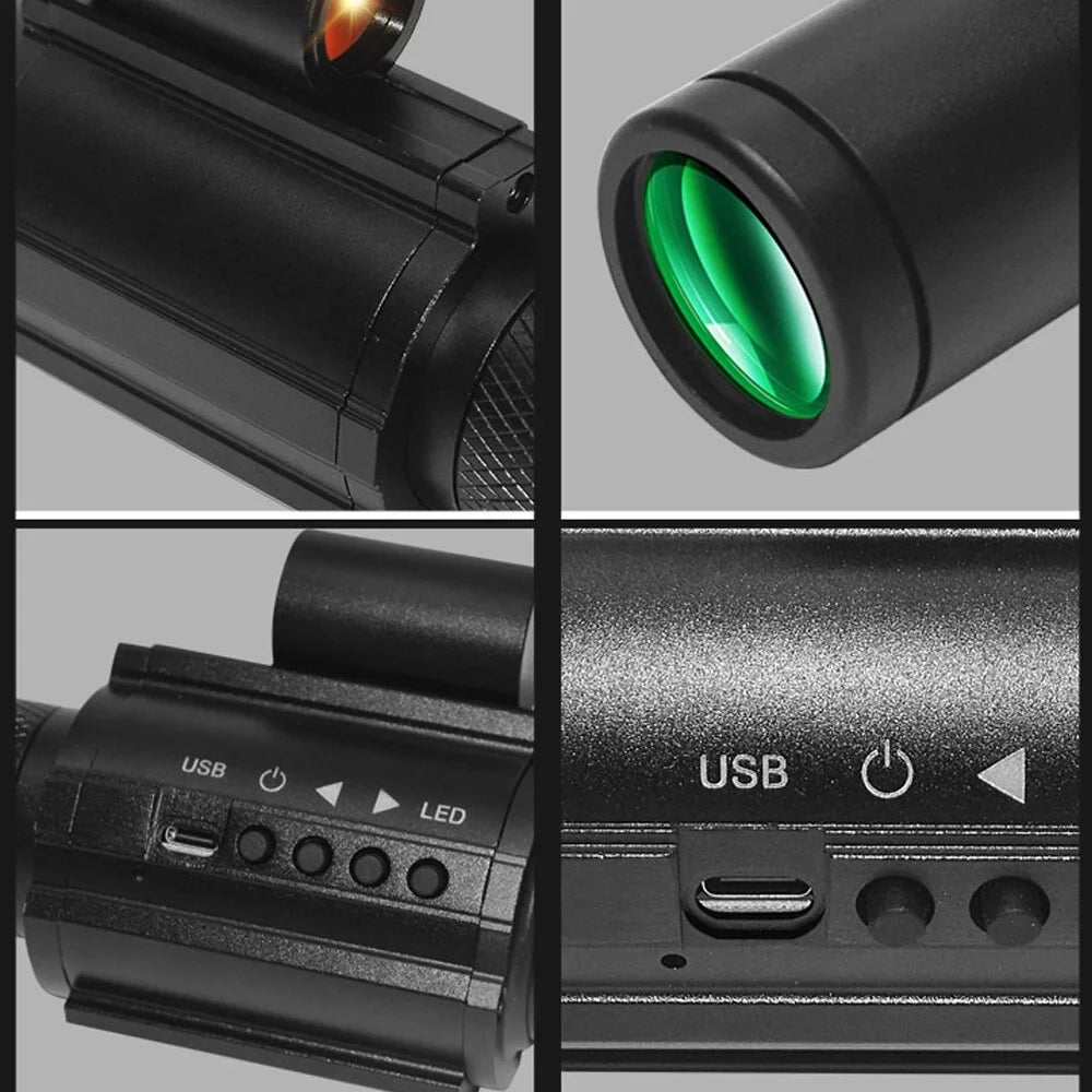 Portable Monocular Night-Visions Sight Device Day Night Use Telescopes 1.54inch Display Photo Taking Video Recording Infrared Digital Video Camera for Fishing Craft Wildlife Observation
