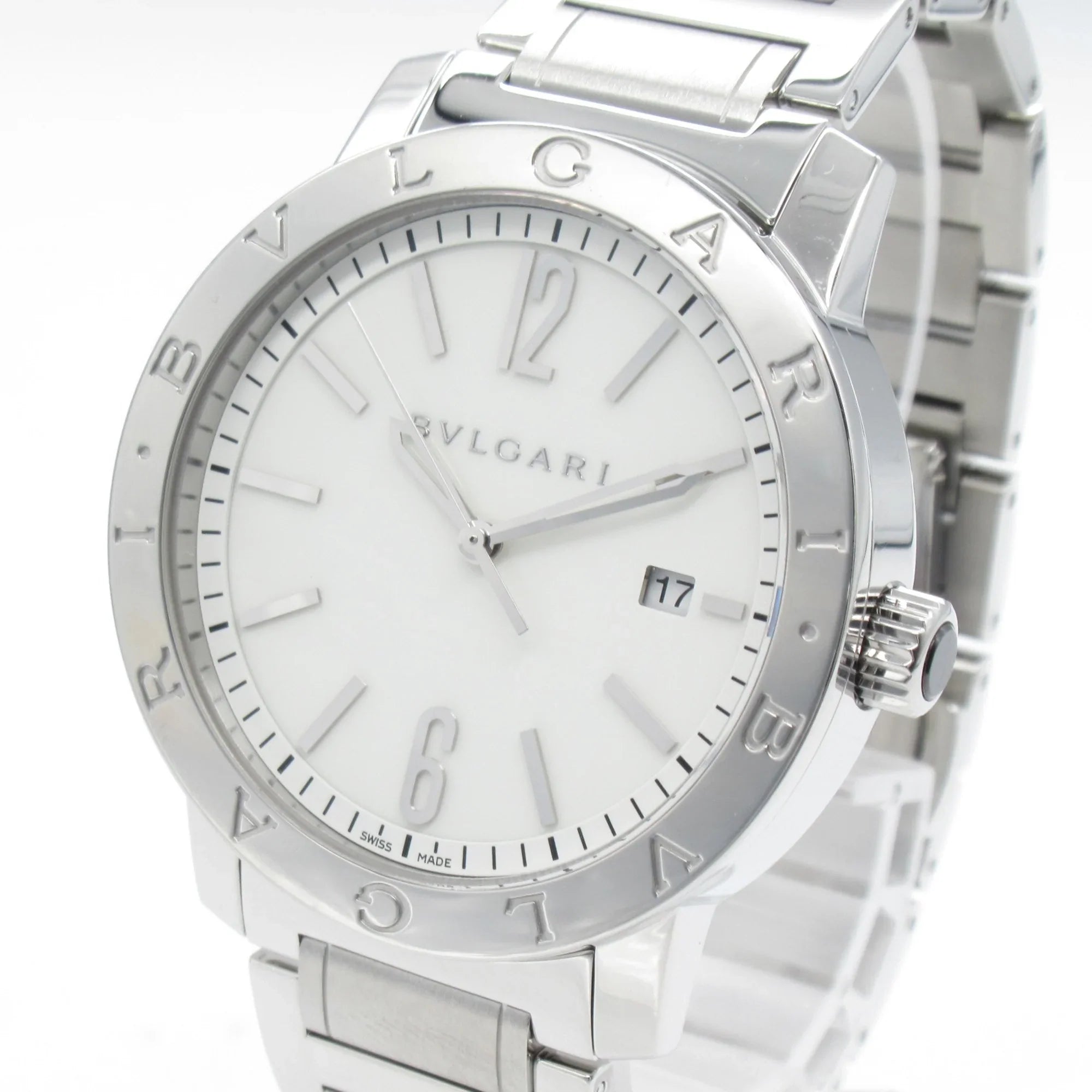 Pre-Owned BVLGARI Bvlgari Bvlgari Wrist Watch Watch Wrist Watch BB41S Mechanical Automatic White Stainless Steel BB41S (Good)