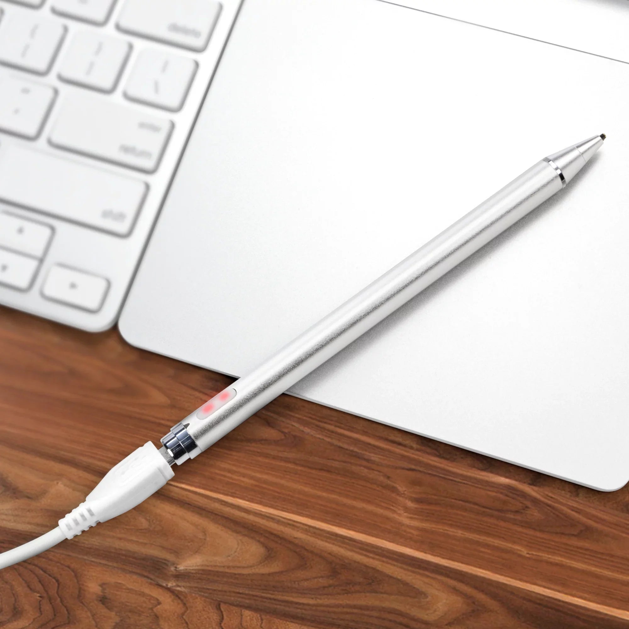 Lenovo C330 Convertible 2-in-1 Chromebook (11.6") Stylus Pen, BoxWave [AccuPoint Active Stylus] Electronic Stylus with Ultra Fine Tip - Metallic Silver