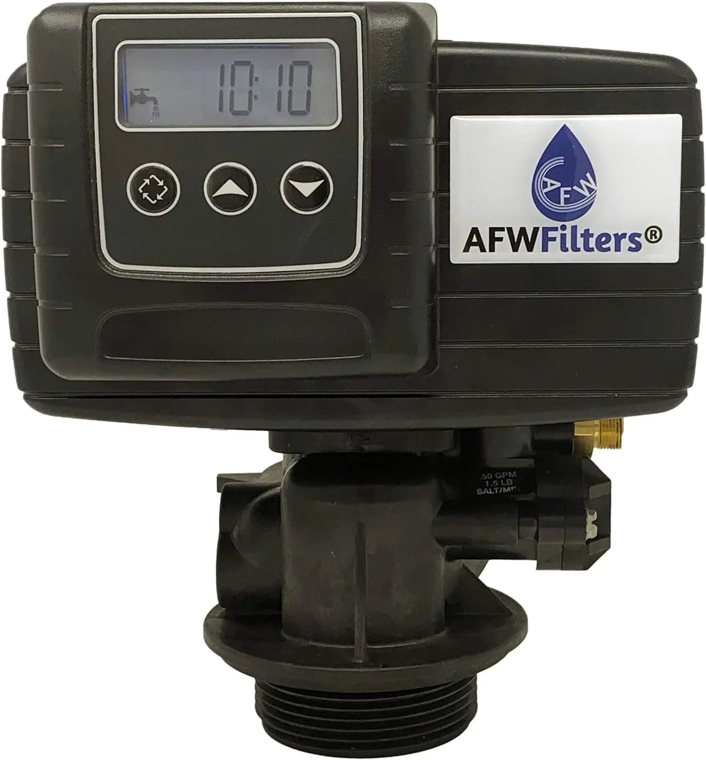AFWFilters 2 cubic Foot 64k Whole Home Iron Pro Water Softener with Fine Mesh Resin, 3/4" Stainless Steel FNPT Connection, and Black Tanks