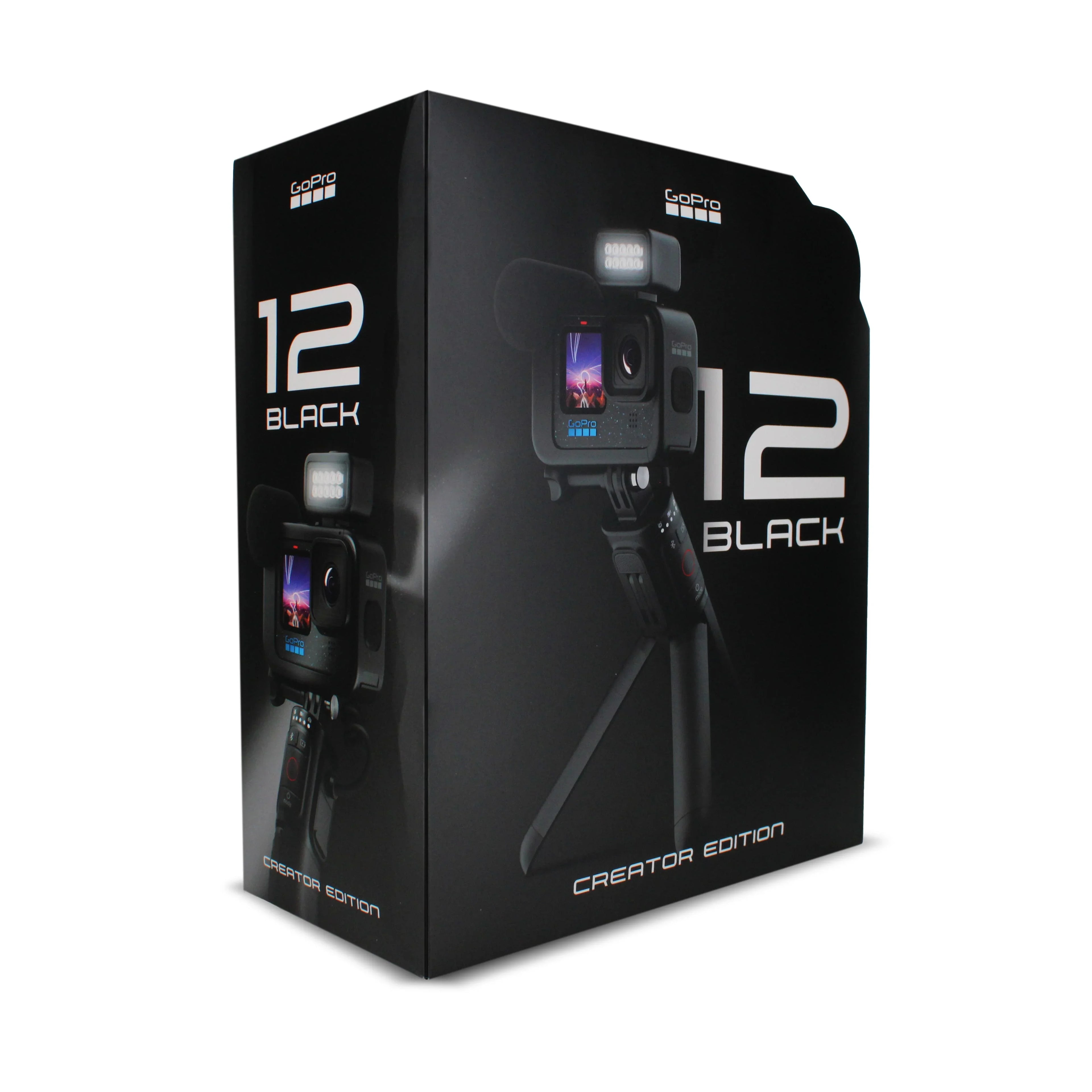 GoPro HERO 12 Creator Edition - With Volta (Battery Grip, Tripod, Remote), Media Mod, Light Mod, Enduro Battery - Waterproof Action Camera + 64GB Extreme Pro Card and Extra Battery